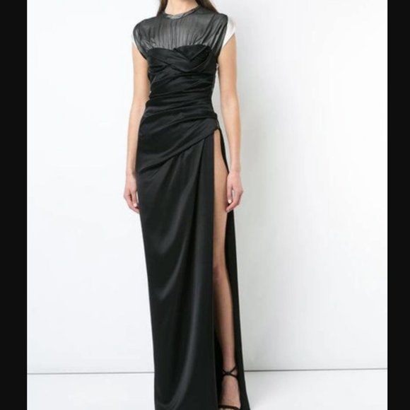 Alexander Wang Dresses & Skirts - Alexander Wang Twisted Cup Black Silk Evening Gown
